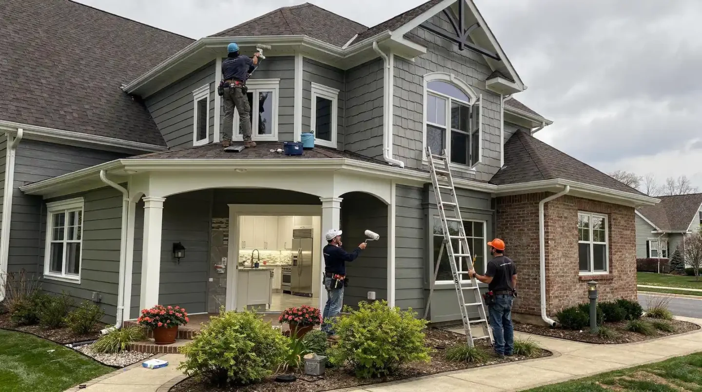 Exterior painting enhances and protects a property against Wisconsin's weather exposure.; Professional exterior work delivers
